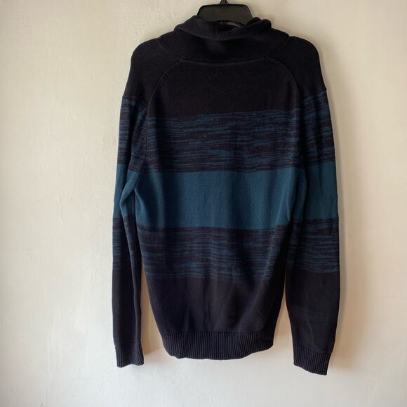 Alfani Cotton Mens Shawl Neck Sweater SZ M Preppy Cabin Grandpa Core Classic Fit - Picture 7 of 7